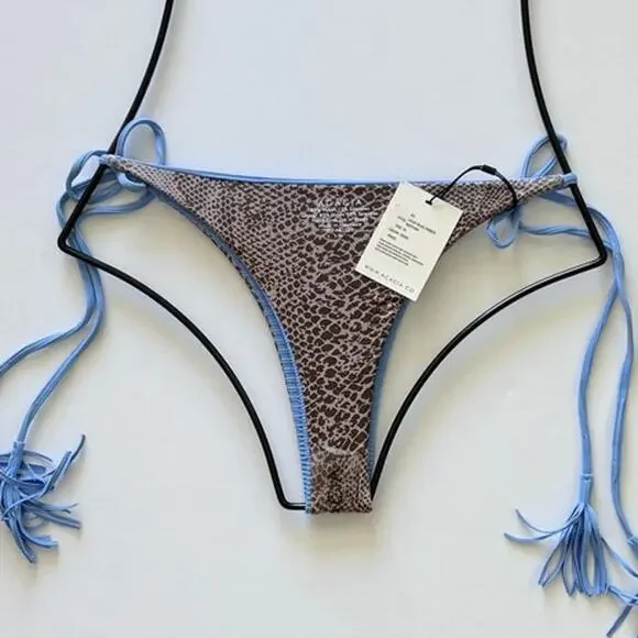 Acacia Swimwear Lauie Dual Ribbed Bikini Bottom - Seine Blue - XL -NWT - Picture 4 of 10